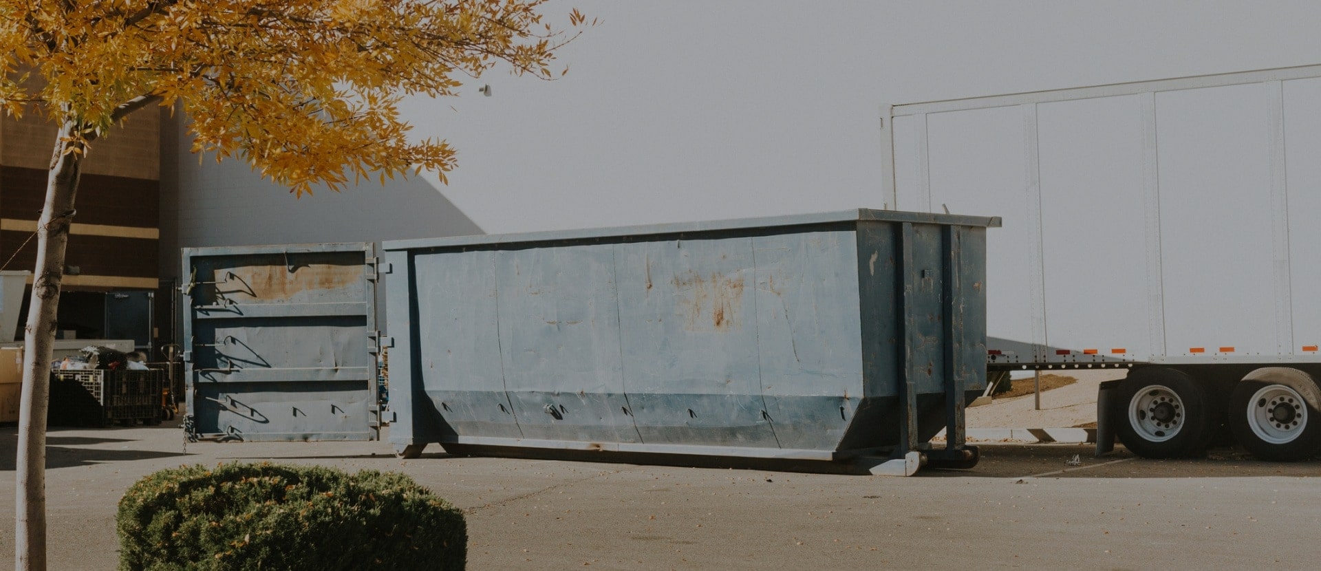 Grey roll of truck